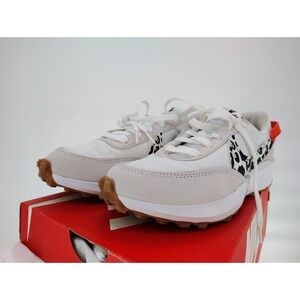 Nike Waffle Debut Sneakers Womens 6.5 White Leopard Print Athletic Shoes NIB